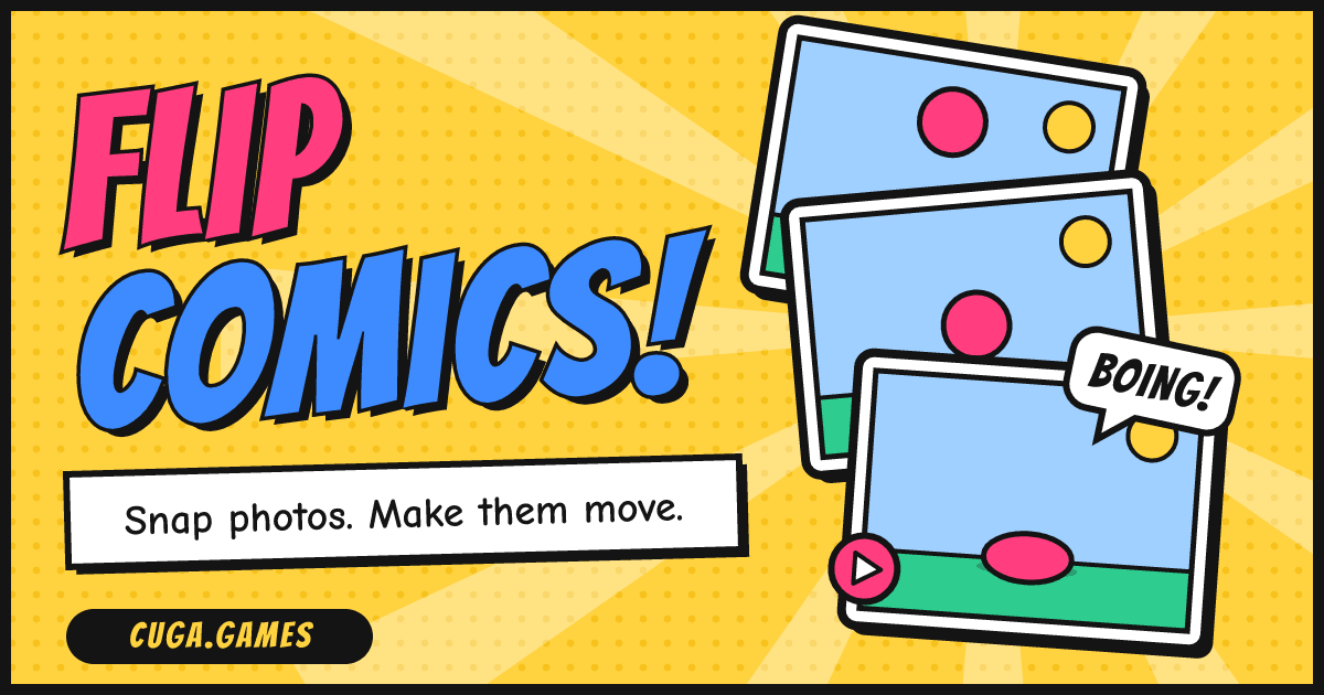 Flip Comics: photo frames of a bouncing ball