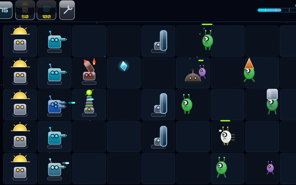 Robots vs Aliens gameplay