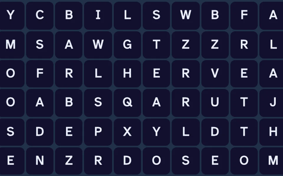 Word Search gameplay